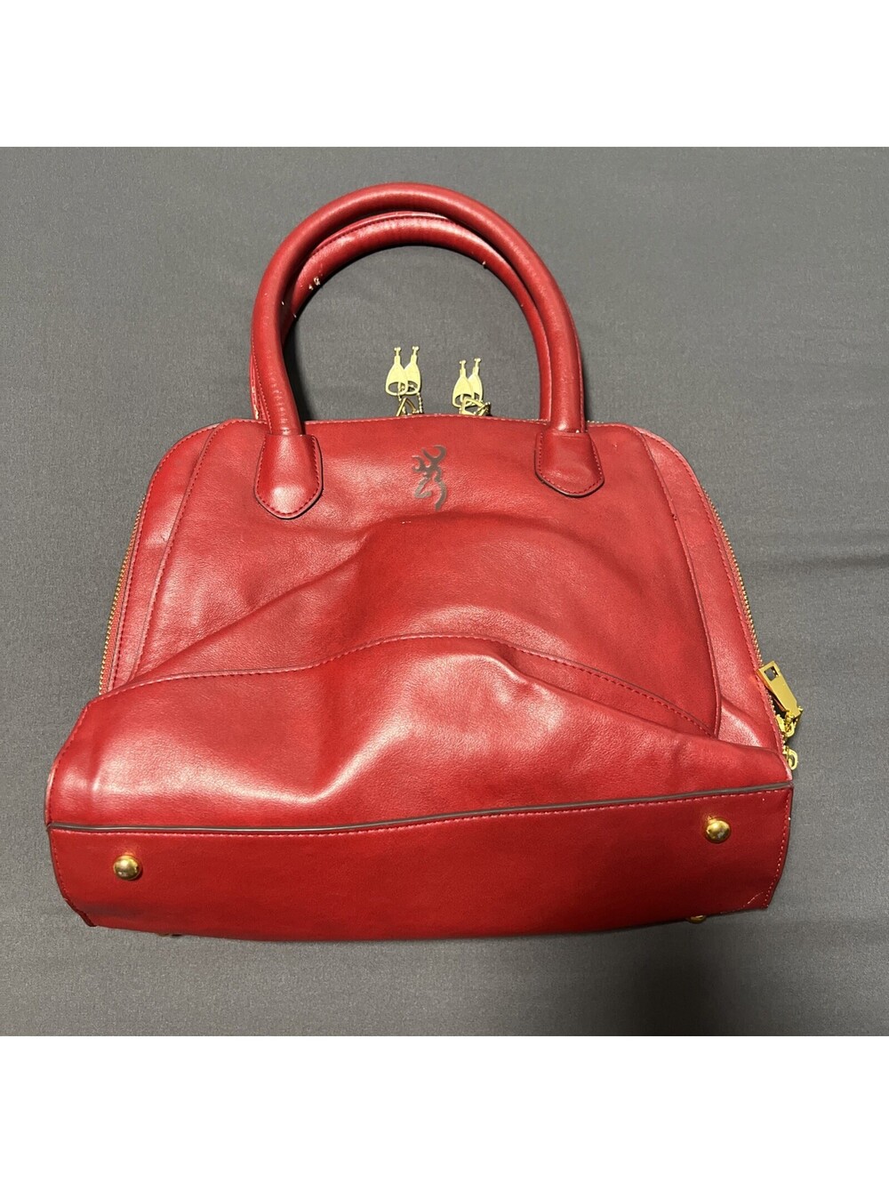 Browning Concealed Carry Purse, CCW Gun Handbag Hazel Merlot Locking Zipper